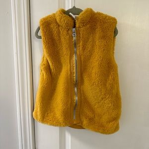 Mustard Yellow Plush Vest